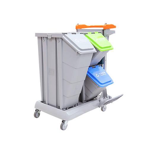 帶剎車(chē)靈動(dòng)型分類(lèi)收納系統(tǒng)清潔車(chē) 配工具袋、1個(gè)50公升分類(lèi)箱、2個(gè)25公升分類(lèi)箱 JDB T3100