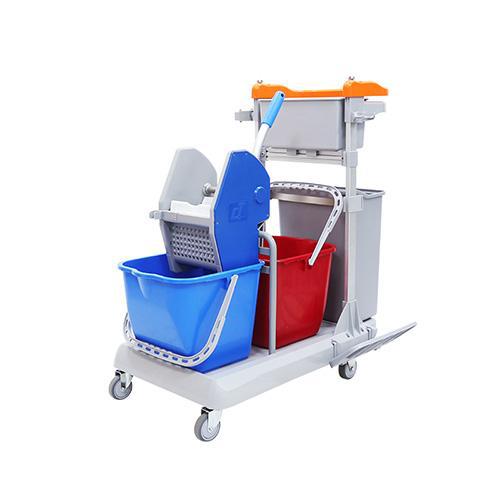 帶剎車(chē)靈動(dòng)型排拖系統(tǒng)清潔車(chē) 配垃圾桶、2個(gè)15公升水桶 JDB G30B