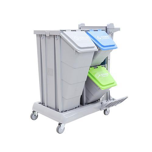 靈動(dòng)型分類(lèi)收納系統(tǒng)清潔車(chē) 配工具袋、1個(gè)50公升分類(lèi)箱、2個(gè)25公升分類(lèi)箱 JD T3100